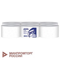 Бумага туалетная 215 м с центральной вытяжкой PROtissue (T8) PREMIUM, 2-слойная, белая, КОМПЛЕКТ 6 шт., С352 - фото 15038960