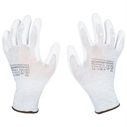 Перчатки антистатические SCAFFA "Antistat", карбоновая нить, полиуретановое покрытие, размер 9, L (большой), 00-00015299 - фото 15040868