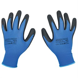 Перчатки нейлоновые SCAFFA "Механик", нитриловое покрытие песочной структуры (облив), размер 8, M (средний), 00-00012438 - фото 15040870