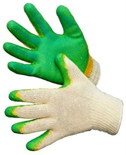 Перчатки х/б с двойным латексным покрытием - фото 15052556