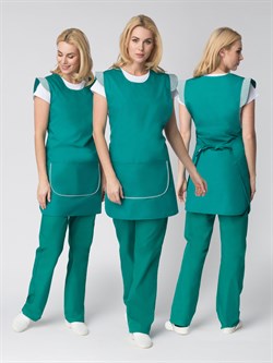 Фартук-сарафан Надежда (тк.ТиСи), зеленый - фото 15052765