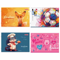 Альбом для рисования А4, 24 листа, скоба, обложка офсет, ПИФАГОР, 203х288 мм, "МИКС-1", 107105 - фото 15054006