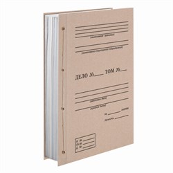 Крышки переплетные картонные А4 305х220 мм, КОМПЛЕКТ 100 шт. (обложка "Дело" - 50 шт., задник - 50 шт.), 112163 - фото 15054100