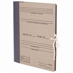 Папка архивная для переплета "Форма 21" 80 мм, с гребешками, 4 отверстия, завязки, STAFF, 112172 - фото 15054103