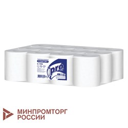 Полотенца бумажные с центральной вытяжкой 120 м, PROtissue (M1) COMFORT, 1-слойные, белые, КОМПЛЕКТ 12 рулонов, С194, C194 - фото 15054183
