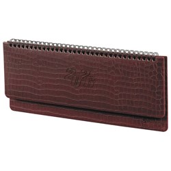 Планинг датированный 2026 305х140 мм BRAUBERG "Comodo", под кожу, темно-коричневый, 117222 - фото 15054366