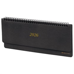 Планинг датированный 2026 305х140 мм BRAUBERG "Iguana", под кожу, черный, 117224 - фото 15054368