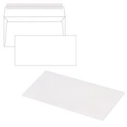 Конверты Е65 (110х220 мм), отрывная лента, 80 г/м2, КОМПЛЕКТ 1000 шт., 41623 - фото 15054532