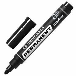 Маркер перманентный CENTROPEN 8566, ЧЕРНЫЙ, круглый наконечник, 2,5 мм, 5 8566 0112 - фото 15054831