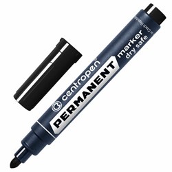 Маркер перманентный CENTROPEN 8510, ЧЕРНЫЙ, круглый наконечник, 2,5 мм, 8510, 5 8510 0112 - фото 15054861