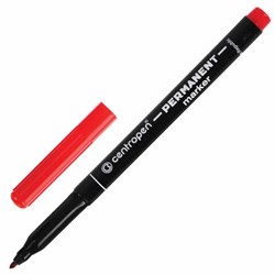 Маркер перманентный CENTROPEN 2536, КРАСНЫЙ, тонкий наконечник, 1 мм, трехгранная зона захвата, 6 2536 0104 - фото 15054867