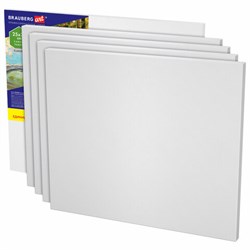 Холсты на картоне НАБОР 5 шт. (25х30 см), 280 г/м2, грунт, 100% хлопок, BRAUBERG ART CLASSIC, 192504 - фото 15055059