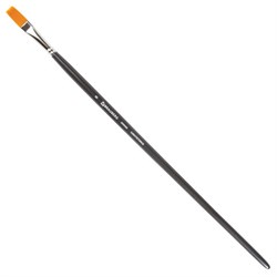 Кисть художественная проф. BRAUBERG ART CLASSIC, синтетика жесткая, плоская, № 8, длинная ручка, 200666 - фото 15055081