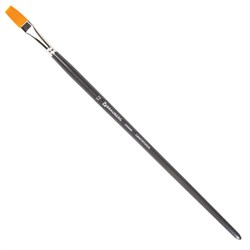 Кисть художественная проф. BRAUBERG ART CLASSIC, синтетика жесткая, плоская, № 12, длинная ручка, 200668 - фото 15055083