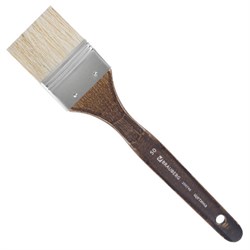 Кисть художественная профессиональная BRAUBERG ART CLASSIC, щетина, флейц, № 50, короткая ручка, 200746 - фото 15055114
