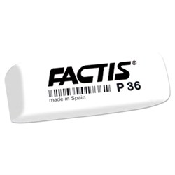 Ластик FACTIS P 36 (Испания), 56х20х9 мм, белый, прямоугольный, скошенные края, CPFP36B - фото 15055170