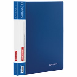 Папка на 2 кольцах BRAUBERG "Стандарт", 25 мм, синяя, до 170 листов, 0,8 мм, 221615 - фото 15055205