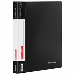 Папка на 2 кольцах BRAUBERG "Стандарт", 25 мм, черная, до 170 листов, 0,8 мм, 221616 - фото 15055206