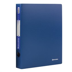 Папка на 4 кольцах BRAUBERG "Стандарт", 40 мм, синяя, до 300 листов, 0,9 мм, 221619 - фото 15055209
