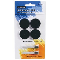 Сменные запасные части для дырокола KW-trio 9550, комплект 2 ножа и 4 пластиковых диска, блистер, 1300534, -1300534 - фото 15055285