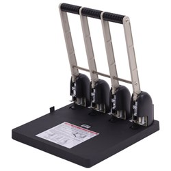 Дырокол на 4 отверстия МОЩНЫЙ KW-trio, до 150 листов, черный, 954, -954 - фото 15055286