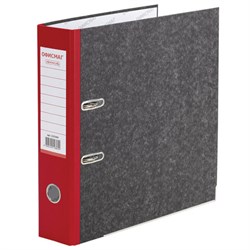 Папка-регистратор ОФИСМАГ, фактура стандарт, с мраморным покрытием, 75 мм, красный корешок, 225584 - фото 15055296