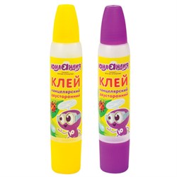 Клей канцелярский двусторонний ЮНЛАНДИЯ, 30 мл, с узким и широким аппликаторами, 227536 - фото 15055375