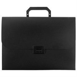 Портфель пластиковый STAFF А4 (330х235х36 мм), 13 отделений, индексные ярлыки, черный, 229245 - фото 15055454