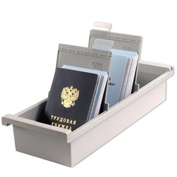 Картотека пластиковая ФОРМАТ А6 (148х105 мм) вертикальная на 1300 карт, серая, HAN (Германия), НА956/0/1/11 - фото 15055505