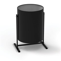 Урна металлическая уличная, 485х300х350 мм, 25 л, цвет черный, УРТ-25 - фото 15055549