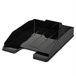 Лоток горизонтальный для бумаг "Эксперт-эконом", А4 (340х255х60 мм), полипропилен, черный, ЛТГ-30566 - фото 15055573