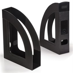 Лоток вертикальный для бумаг "Респект-эконом" (220х290 мм), ширина 70 мм, полипропилен, черный, ЛТВ-30855 - фото 15055592