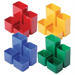 Подставка-органайзер "Юниор", 86х108х102 мм, 4 отделения, ассорти, ОР305 - фото 15055604