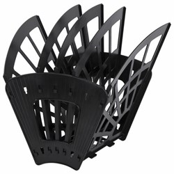 Лоток для бумаг веерный STAFF 5-ти секционный, 4 отделения, сетчатый, черный, 237021 - фото 15055676