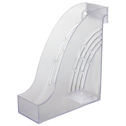 Лоток вертикальный для бумаг BRAUBERG "Office", 255х95х290 мм, прозрачный, 237231 - фото 15055688