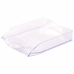 Лоток горизонтальный для бумаг BRAUBERG "Delta", A4 (340х270х60 мм), прозрачный, 237262 - фото 15055694