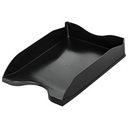 Лоток горизонтальный для бумаг BRAUBERG STYLE, 345х255х65 мм, черный, 238105 - фото 15055756