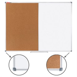 Доска комбинированная: магнитно-маркерная, пробковая для объявлений 90х120 см, BRAUBERG Extra, 238184 - фото 15055773