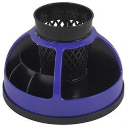 Подставка-органайзер STAFF "Attraction", 9 отделений, вращающаяся, черная/фиолетовая, 238320 - фото 15055812