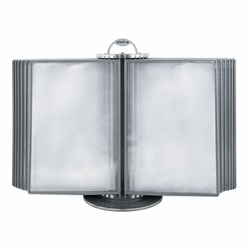 Демосистема настольная на 30 панелей, с 30 серыми панелями А4, вращающаяся, STAFF, 238332 - фото 15055816