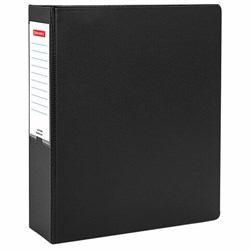 Папка на 2 кольцах, ПРОЧНАЯ, картон/ПВХ, BRAUBERG "Office", ЧЕРНАЯ, 75 мм, до 500 листов, 271846 - фото 15055941