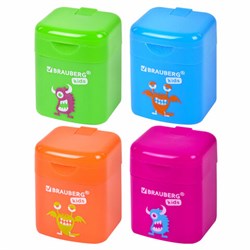 Точилка BRAUBERG KIDS "Монстрик", с контейнером, корпус ассорти, 271946 - фото 15055947