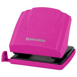 Дырокол BRAUBERG "SUPER", до 30 листов, цвет маджента и черный, 272745 - фото 15056047