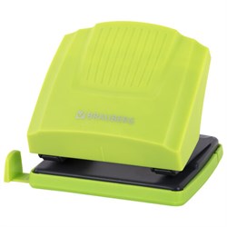 Дырокол BRAUBERG "SUPER", до 30 листов, зелено-черный, 272746 - фото 15056048