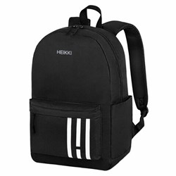 Рюкзак HEIKKI ENERGETIC (ХЕЙКИ) универсальный, эргономичный, "Strips", черный, 43х30х16 см, 273860 - фото 15056135