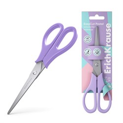 Ножницы ERICH KRAUSE "EasyCut Pastel" 170 мм, цвет ассорти, в картонной упаковке с европодвесом, 60875 - фото 15056152