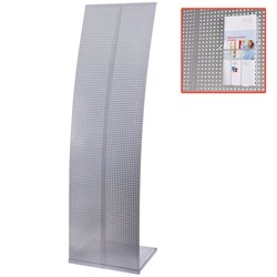 Стойка напольная для рекламных материалов (160х45,5х36 см), без лотков, хром, ПАРУС-2, (лотки 290443-290445), 290442 - фото 15056198