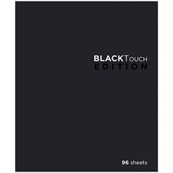 Тетрадь А5 96 л., ПЗБМ, скоба, клетка, Soft Touch, брайль 3D, "БлэкТач", 28657 - фото 15057814