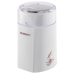 Кофемолка SCARLETT SC-CG44506, 160 Вт, объем 60 г, пластик, ножи из нержавеющей стали, белая с рисунком - фото 15057949