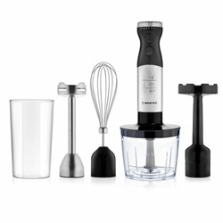 Блендер погружной BRAYER BR1244, 800 Вт, 8 скоростей, 4 насадки, стакан, черный - фото 15057973